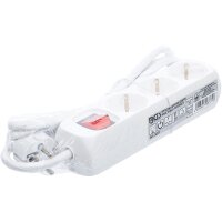 Steckdosenleiste 3-fach mit Schalter Zuleitung 1,4 m 3 x 1,5 mm² IP 20