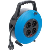 BGS DIY Kabelbox 10 m 3 x 1,5 mm² 4 Steckdosen IP 20...