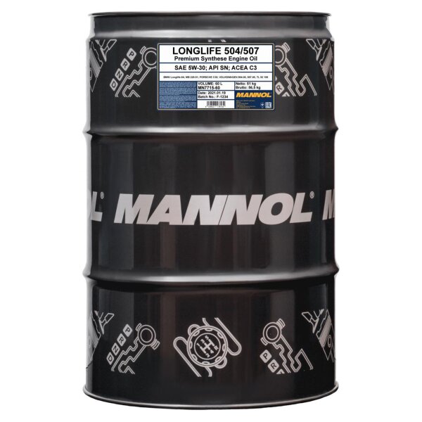 MANNOL Longlife 504 / 507 5W-30, 60 Liter
