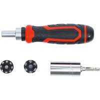 BGS Präzisions-Bit- / Multi-Einsatz-Satz | mit Ratschen-Drehgriff für Bits, umschaltbar | 17-tlg.