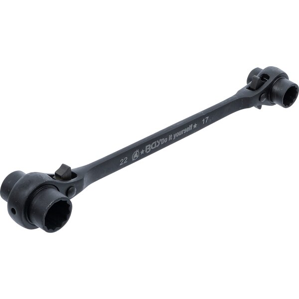 BGS DIY Gerüstbauer-Knarre | 4-in-1 | SW 14 - 17 - 19 - 22 mm