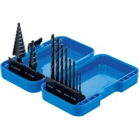 BGS Stufenbohrer- und Spiralbohrer-Satz | HSS | Ø 4 - 12 / 4 - 20 mm | 2 - 5 mm | 10-tlg.