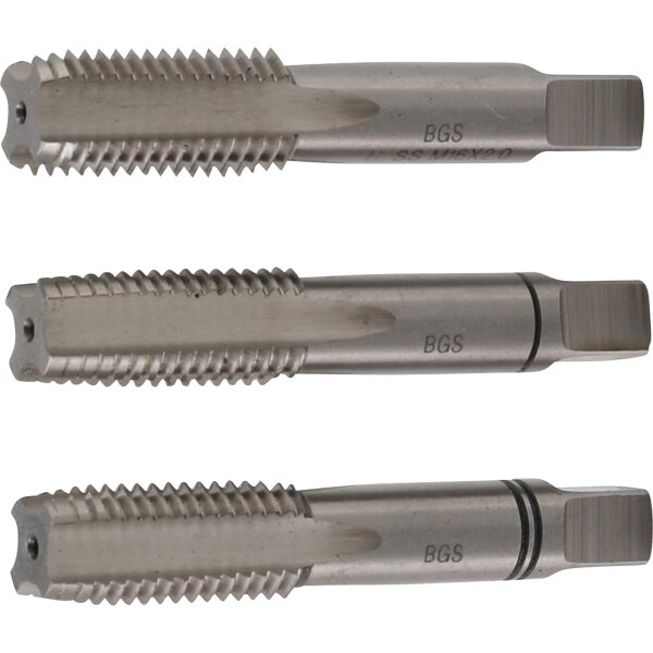BGS Gewindebohrer-Satz | Vor-, Mittel- und Fertigschneider | HSS-G | M16 x 2,0 | 3-tlg.
