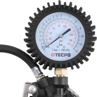 TECPO Druckluft Reifenfüller 0-12 Bar, 0-170 PSI