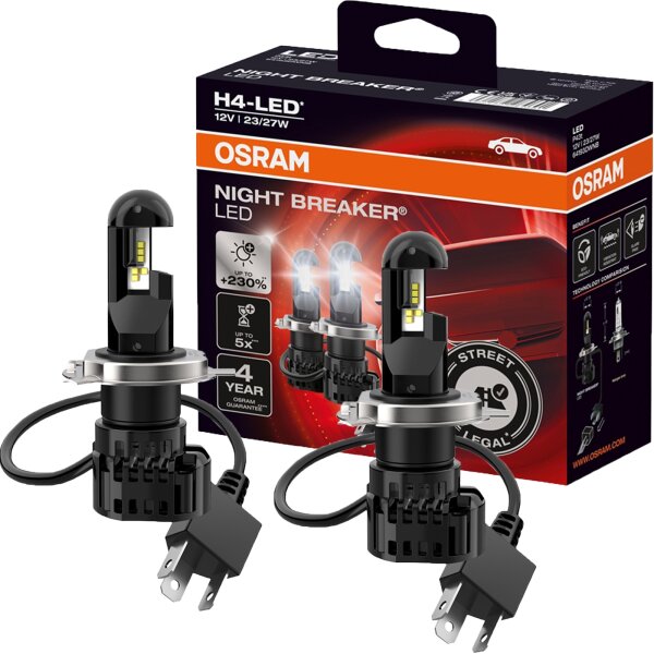 OSRAM H4 NIGHT BREAKER LED +230% StVZO-Konforme LED-Nachrüstlampe 2Stk.
