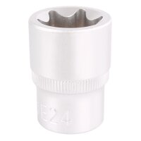 BGS Steckschlüssel-Einsatz-Satz E-Profil | Antrieb Innenvierkant 12,5mm (1/2") | SW E10 - E24 | 9-tlg.