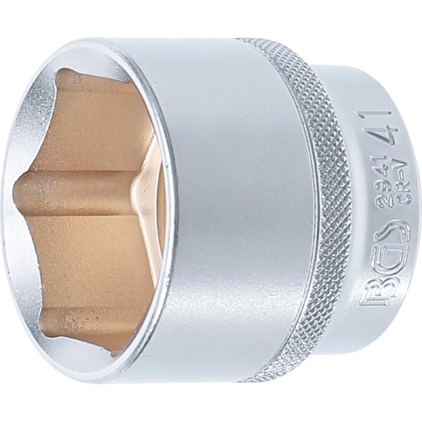 BGS Steckschlüssel-Einsatz Sechskant | Antrieb Innenvierkant 12,5 mm (1/2") | SW 41 mm