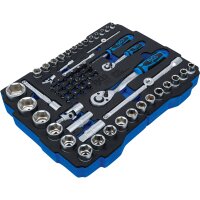 BGS Schaumeinlage für Art. BOXSYS1 & 2: Steckschlüssel-Satz | 6,3 mm (1/4") / 12,5 mm (1/2") | BGS systainer® | 65-tlg.