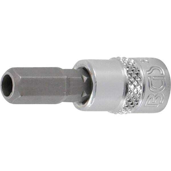 BGS Bit-Einsatz | Antrieb Innenvierkant 6,3 mm (1/4") | Innensechskant mit Bohrung 7 mm