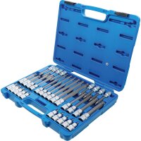 BGS Bit-Einsatz-Satz | Antrieb Innenvierkant 12,5 mm (1/2") | TPS-Profil (für Torx Plus) mit Bohrung TPS20 - TPS70 | 32-tlg.