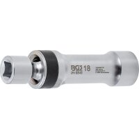 BGS Zündkerzen-Gelenkeinsatz Zwölfkant mit Haltefeder | Antrieb Innenvierkant 10 mm (3/8") | SW 18 mm