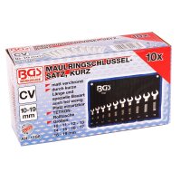 BGS Maul-Ringschlüssel Satz 10-tlg. kurz 10-19 mm Ring-Maulschlüssel Gabelschlüssel