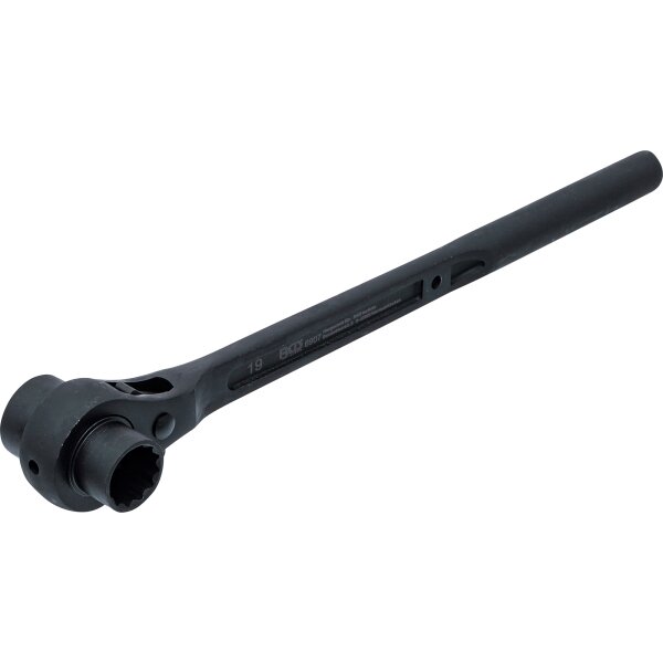 BGS Gerüstbauer-Knarre | runder Schaft | SW 19 x 22 mm