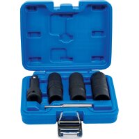 BGS Kraft-Spezial-Steckschlüssel-Wendeeinssatz-Satz | Sechskant & Schraubendreher 17 - 19 - 21 mm | 12,5 mm (1/2") | 3-tlg.