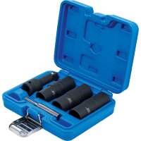 BGS Kraft-Spezial-Steckschlüssel-Wendeeinssatz-Satz | Sechskant & Schraubendreher 17 - 19 - 21 mm | 12,5 mm (1/2") | 3-tlg.