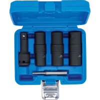 BGS Kraft-Spezial-Steckschlüssel-Wendeeinssatz-Satz | Sechskant & Schraubendreher 17 - 19 - 21 mm | 12,5 mm (1/2") | 3-tlg.