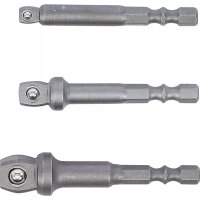 BGS Bohrmaschinen-Kippadapter-Satz | Antrieb Außensechskant 6,3 mm (1/4") | 3-tlg.