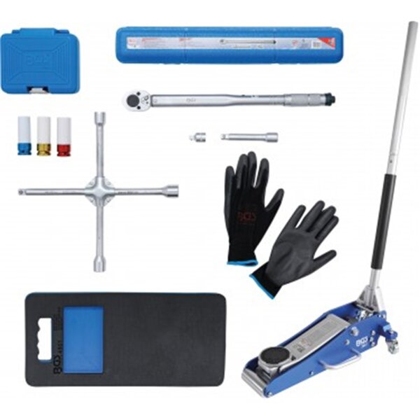 BGS Radwechsel-Service-Satz mit Rangier-Wagenheber 1,5 t | 10-tlg.