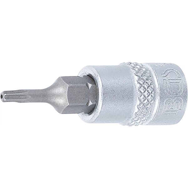 BGS Bit-Einsatz | Antrieb Innenvierkant 6,3 mm (1/4") | T-Profil (für Torx) mit Bohrung T8