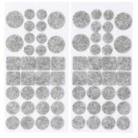 BGS Filzgleiter-Satz | grau-meliert | 64-tlg.