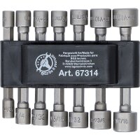 BGS Steckschlüssel-Bit-Satz | Antrieb Außensechskant 6,3 mm (1/4") | metrisch + Zoll | 14-tlg.