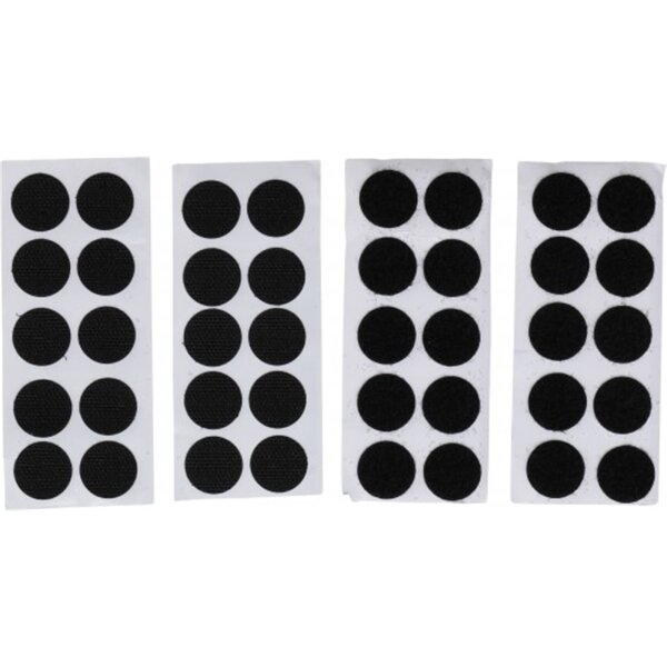 BGS Klettpunkte | selbstklebend | schwarz | 40-tlg.