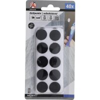 BGS Klettpunkte | selbstklebend | schwarz | 40-tlg.