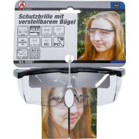 BGS DIY Schutzbrille mit verstellbarem Bügel | transparent