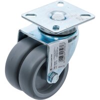 BGS DIY Doppel-Lenkrolle | Ø 75 mm