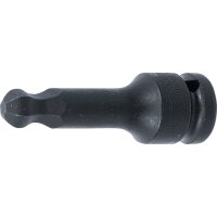 BGS Kraft-Bit-Einsatz | Länge 75 mm | Antrieb Innenvierkant 12,5 mm (1/2") | Innensechskant mit Kugelkopf 12 mm