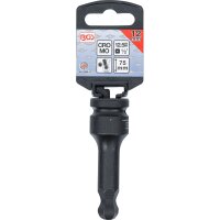 BGS Kraft-Bit-Einsatz | Länge 75 mm | Antrieb Innenvierkant 12,5 mm (1/2") | Innensechskant mit Kugelkopf 12 mm