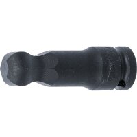 BGS Kraft-Bit-Einsatz | Länge 75 mm | Antrieb Innenvierkant 12,5 mm (1/2") | Innensechskant mit Kugelkopf 19 mm