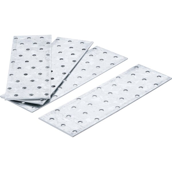 BGS Stahl-Lochplatten-Satz | 200 x 60 x 2 mm | 4-tlg.