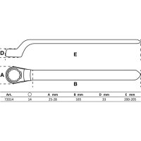 BGS VDE-Einringschlüssel | tief gekröpft | SW 14mm