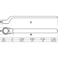 BGS VDE-Einringschlüssel | tief gekröpft | SW 17mm