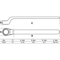BGS VDE-Einringschlüssel | tief gekröpft | SW 22mm