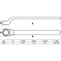 BGS VDE-Einringschlüssel | tief gekröpft | SW 27mm