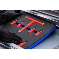 BGS Werkstattwageneinlage 2/3: VDE-Bit-Einsatz-Satz | Antrieb Innenvierkant 12,5 mm (1/2") | T-Profil (für Torx) T20 - T55 | 10-tlg.