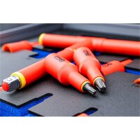 BGS Werkstattwageneinlage 2/3: VDE-Bit-Einsatz-Satz | Antrieb Innenvierkant 12,5 mm (1/2") | T-Profil (für Torx) T20 - T55 | 10-tlg.