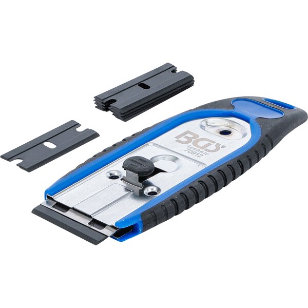 BGS Plakettenschaber | 40 mm | mit 6 Kunstoff-Schaberklingen