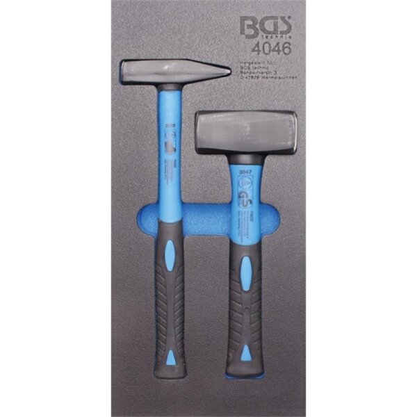 BGS 1/3 Werkstattwageneinlage: Schlosserhammer 300g und Fäustel 1000g, 2-tlg.