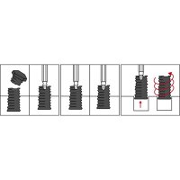 BGS Schraubenausdreher-Satz | für Innensechskant 1,5 - 10 mm / T-Profil (für Torx) | T10 - T55 | 19-tlg.