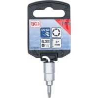 BGS Schraubenausdreher-Bit-Einsatz | Antrieb Innenvierkant 6,3 mm (1/4") | für defektes T-Profil (für Torx) T15