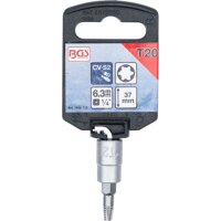 BGS Schraubenausdreher-Bit-Einsatz | Antrieb Innenvierkant 6,3 mm (1/4") | für defektes T-Profil (für Torx) T20