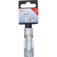 BGS Spezial-Steckschlüssel-Einsatz, geschlitzt | Antrieb Innenvierkant 10 mm (3/8") | SW 15 mm