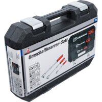 BGS DIY Umschaltknarren-Satz | ausziehbar | Abtrieb Außenvierkant 6,3 mm (1/4") - 10 mm (3/8") - 12,5 mm (1/2") | 3-tlg.