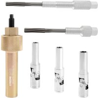 TECPO Glühkerzen Werkzeug Satz Reibahlen M10 + M12 Glühkerzen Gelenk Schlüssel 8-9-10 mm