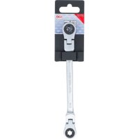 BGS Doppel-Ratschen-Ringschlüssel | abwinkelbar | mit E-Profil Ringköpfen | SW E10 x E12