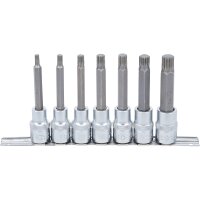 BGS Bit-Einsatz-Satz | Antrieb Innenvierkant 12,5 mm (1/2") | Innenvielzahn (für XZN) M5 - M14 | 7-tlg.