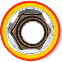BGS VDE-Steckschlüssel-Einsatz Sechskant | Antrieb Innenvierkant 12,5 mm (1/2") | SW 18 mm